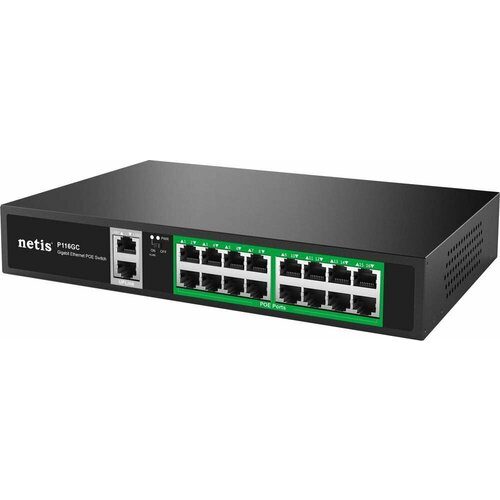 Коммутатор 16PORT 10100M 16POE2XGESFP P116gc Netis P116gc 1717000₽