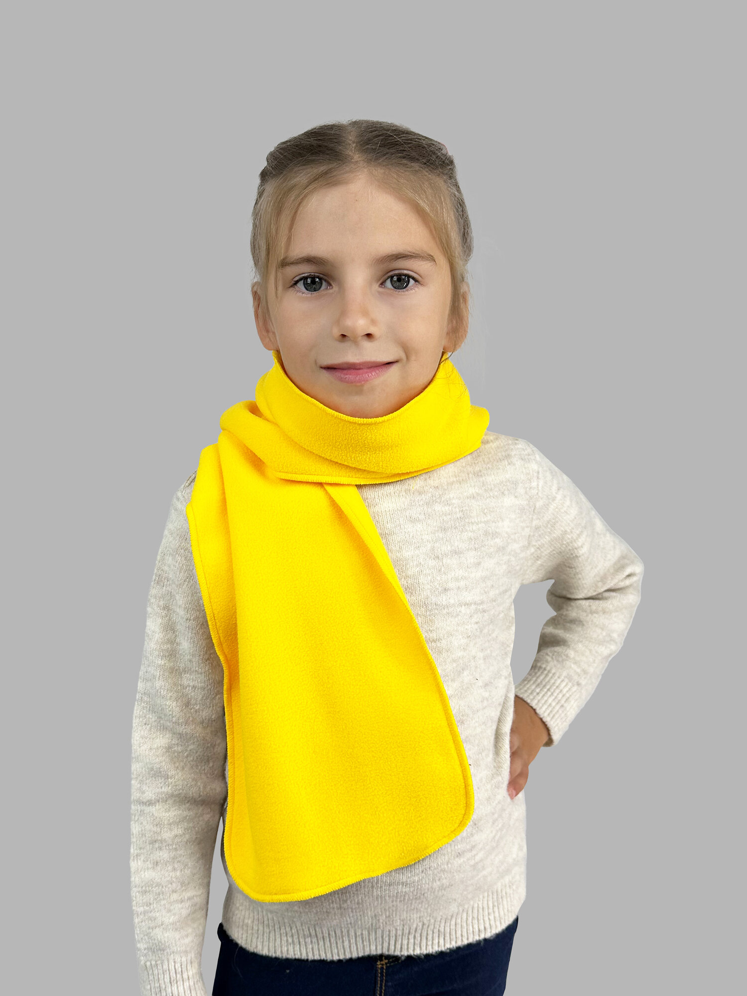 Шарф Body Pillow для детей,120х19 см, желтый — фото 1