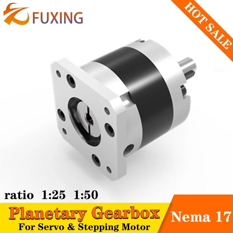 Планетарный редуктор Nema 17 5.10/25.50/50 для 3D принтера, ratio 25, No need cut the axis