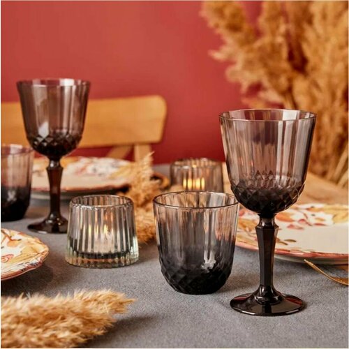 Набор бокалов 12шт 6шт стакан 6шт бокал Bella Maison черные 8360₽