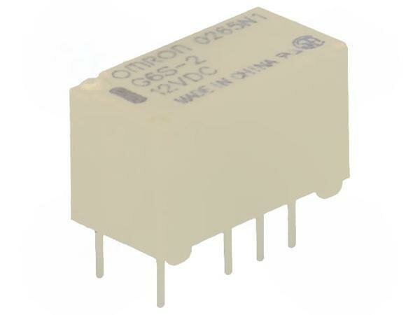 Реле электромагнитное OMRON G6S-2-12DC DPDT 12В DC, 0,5A/125В АС 140 мВт, 1 шт
