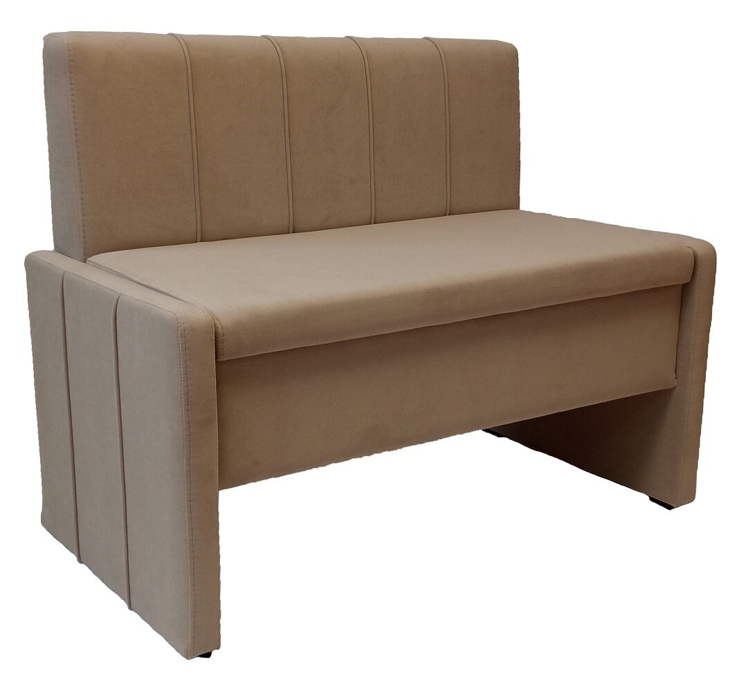 Маленький кухонный диван StylChairs Стиль, ширина 100 см, велюр бежевый