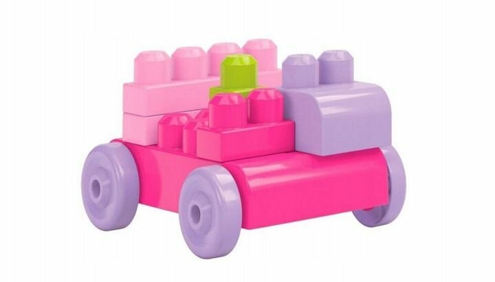 Конструктор Mega Bloks First Builders Розовый в сумке, 80 деталей - фото №4