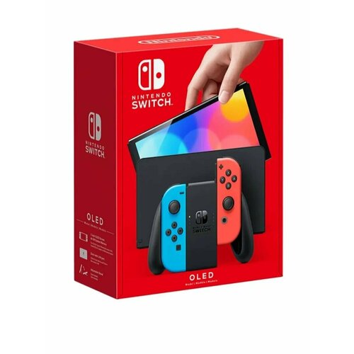 Игровая консоль Nintendo Switch OLED неоновый синий неоновый красный 26000₽