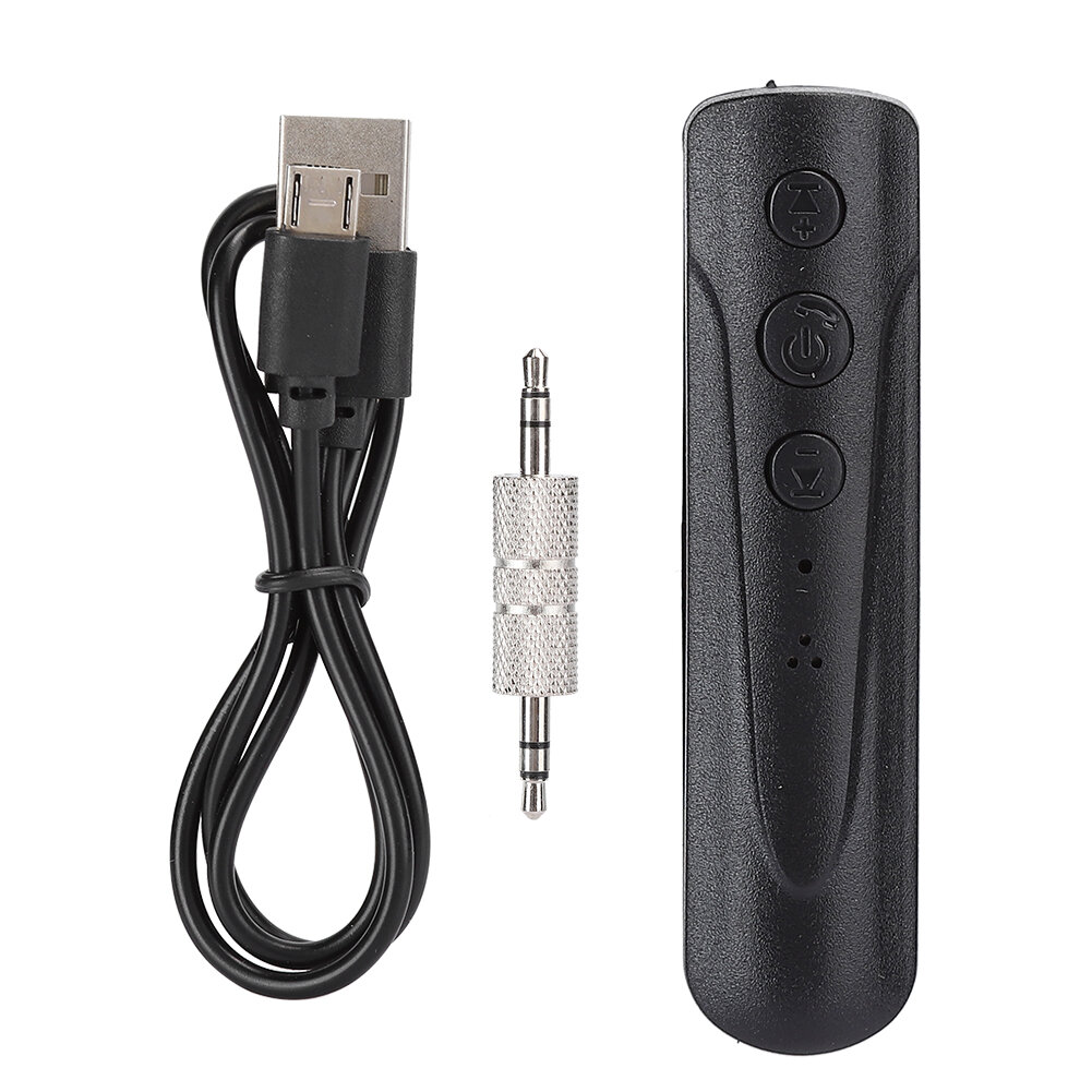 Wireless Bluetooth Audio Receiver Car Adapter AUX Mounted Speaker Headset 4.1 SuppliesBlack