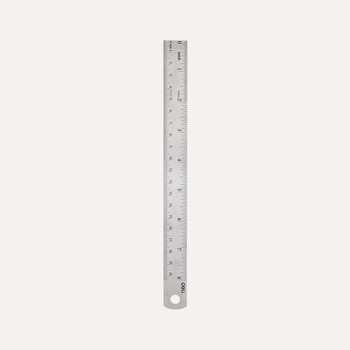 Изображение товара Deli 1656549-DL95 Линейка нержавеющая 20 см с двухсторонней шкалой для точности измерений