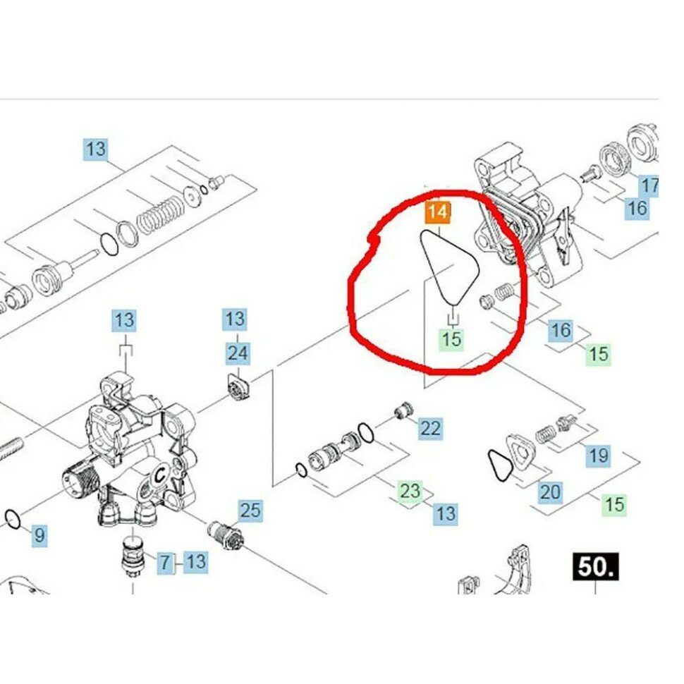 Уплотнение фигурное, для минимойки Karcher K3 - K5, арт. 9.081-424.0 — фото 1
