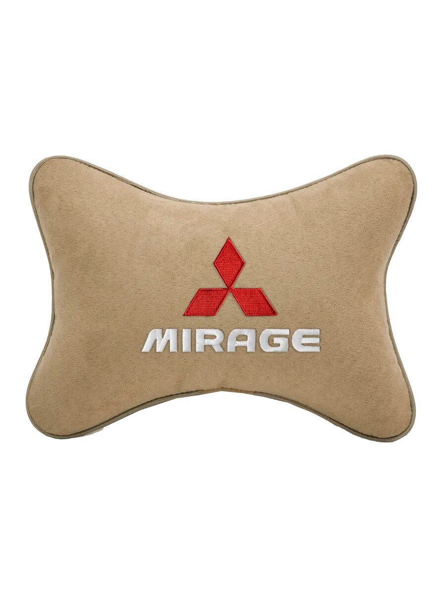 Подушка на подголовник бежевая алькантара MITSUBISHI Mirage