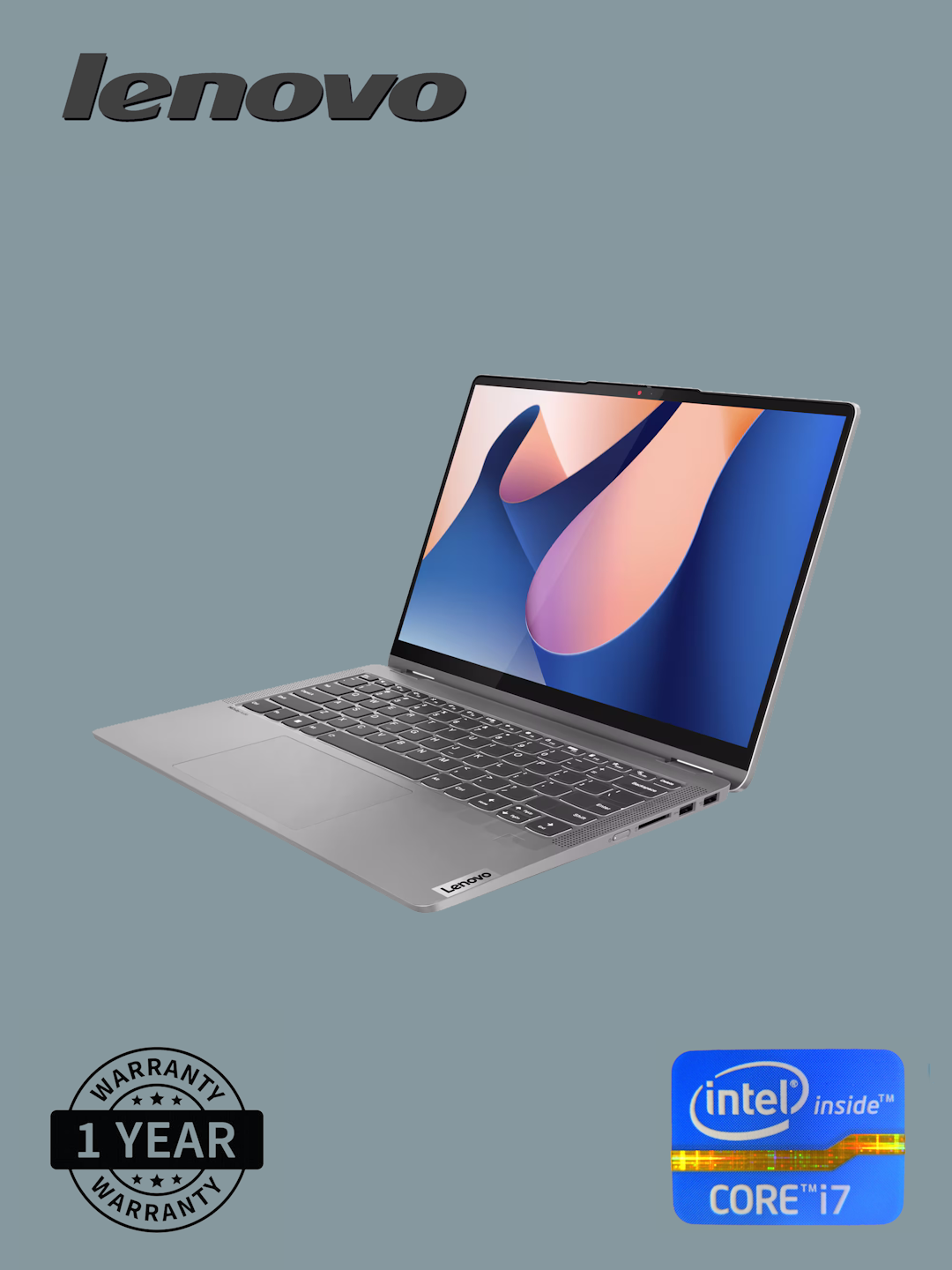 Ноутбук Трансформер Lenovo IdeaPad 14" Intel Core i7-1355U 16Gb DDR 512 Gb SSD Arctic Grey 05RK — фото 1