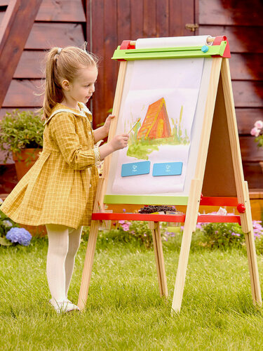 Изображение товара Детский мольберт Hape "Маленький художник" игровой набор 2-в-1 E2016_HP