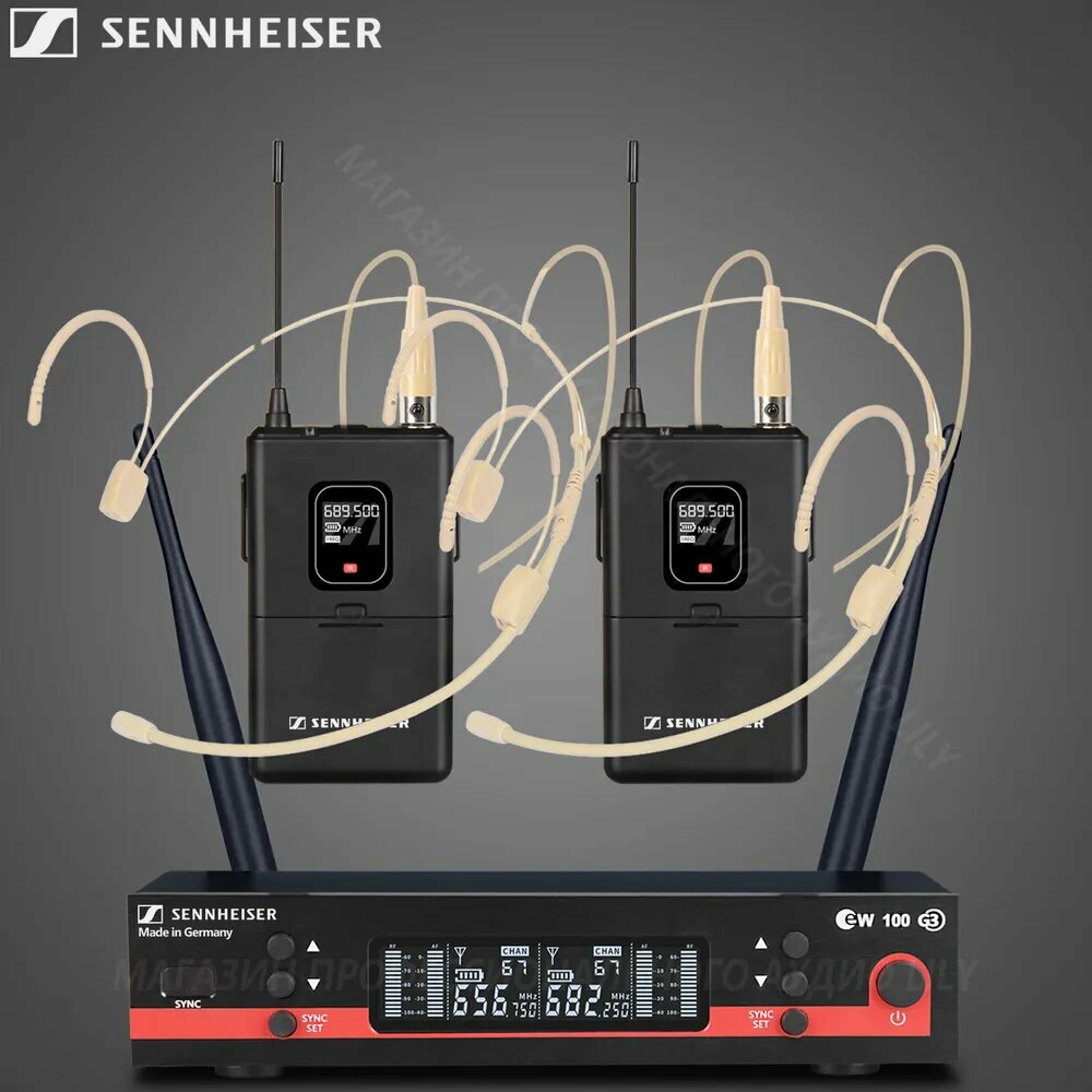 Sennheiser Микрофон для живого вокала ew100G3 Skin Mic, бежевый