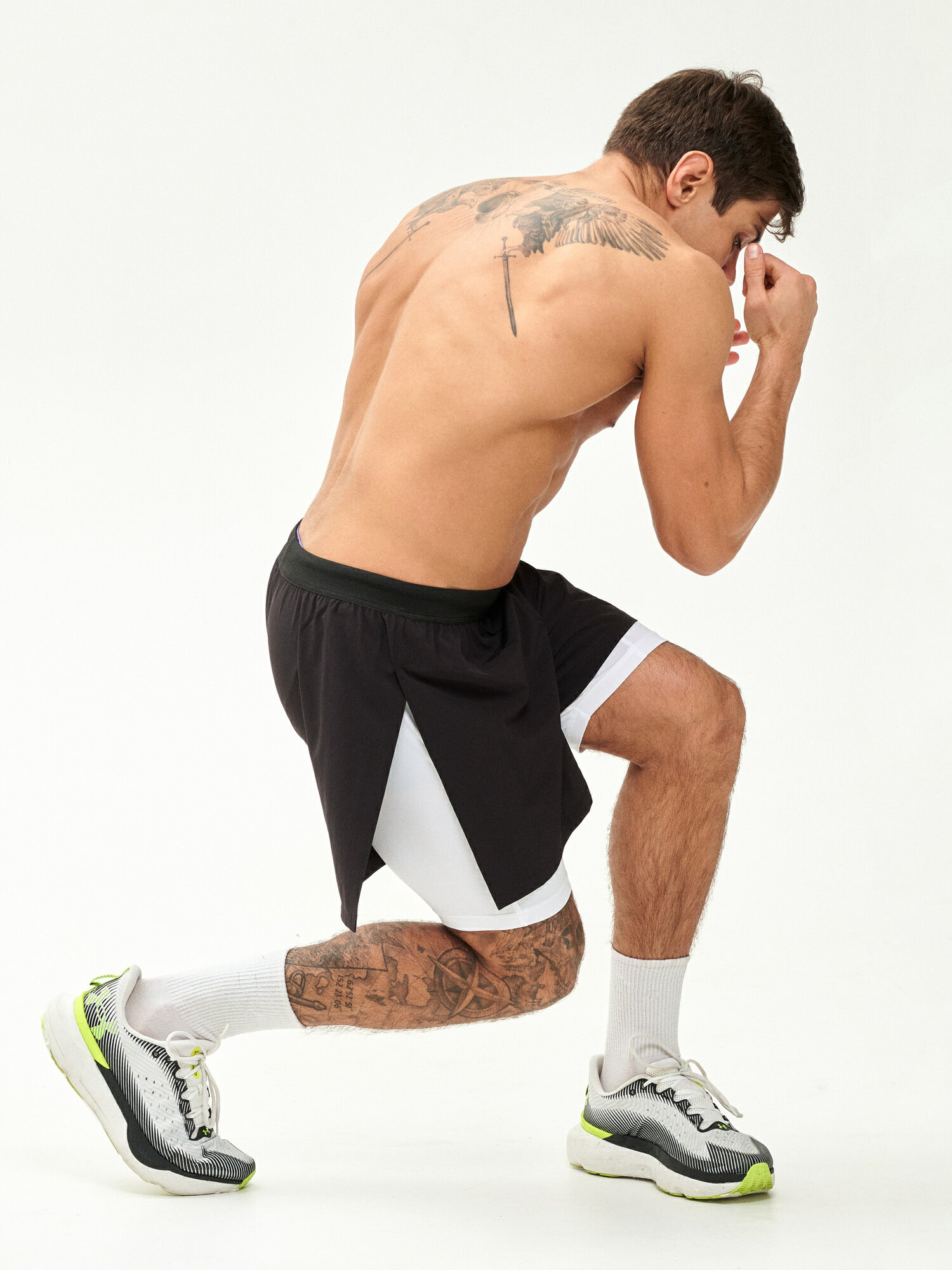 Шорты спортивные UDKM Спортивные размер XL черный/белый