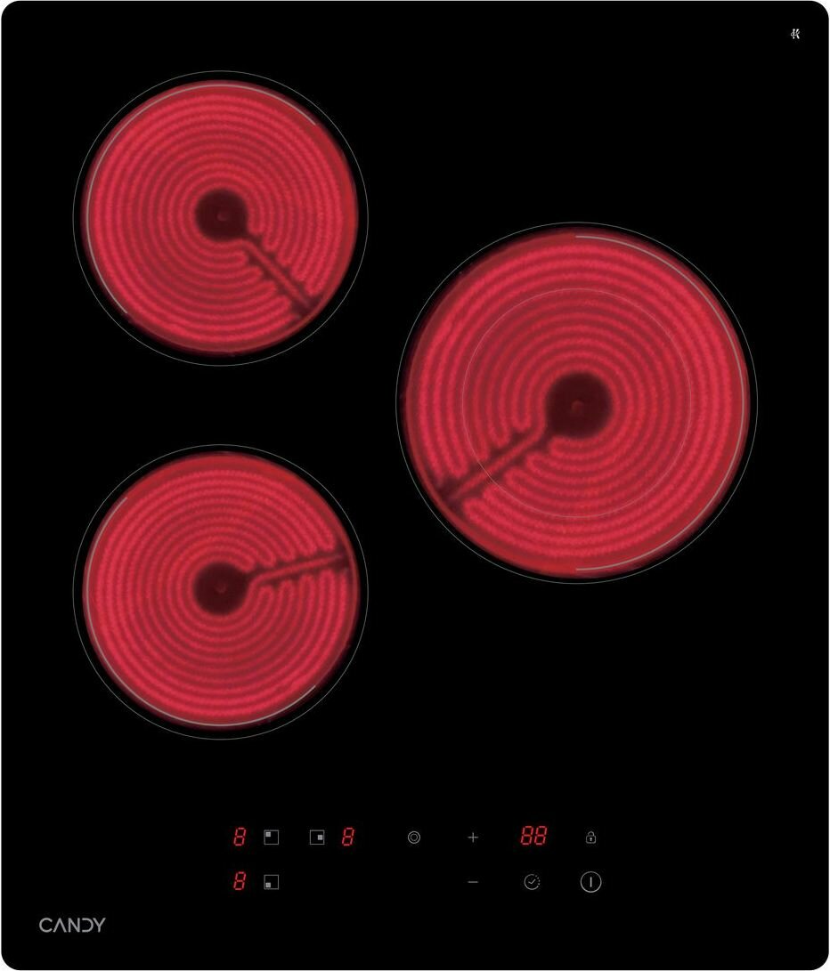 Картинки Candy CHXC53DB Электрическая варочная панель, 3 конфорки, черная
