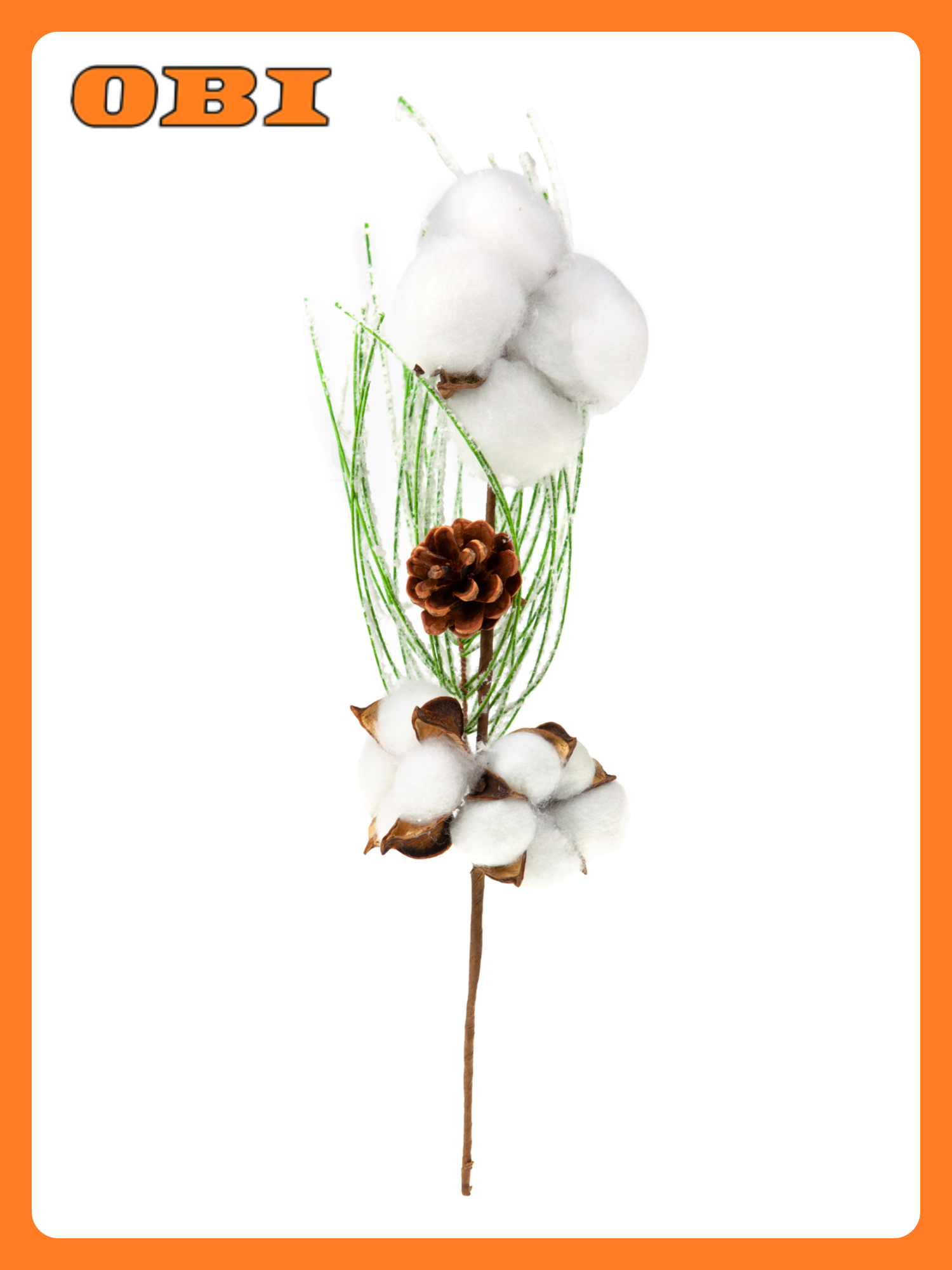 Украшение новогоднее ветка 30х8х35 см