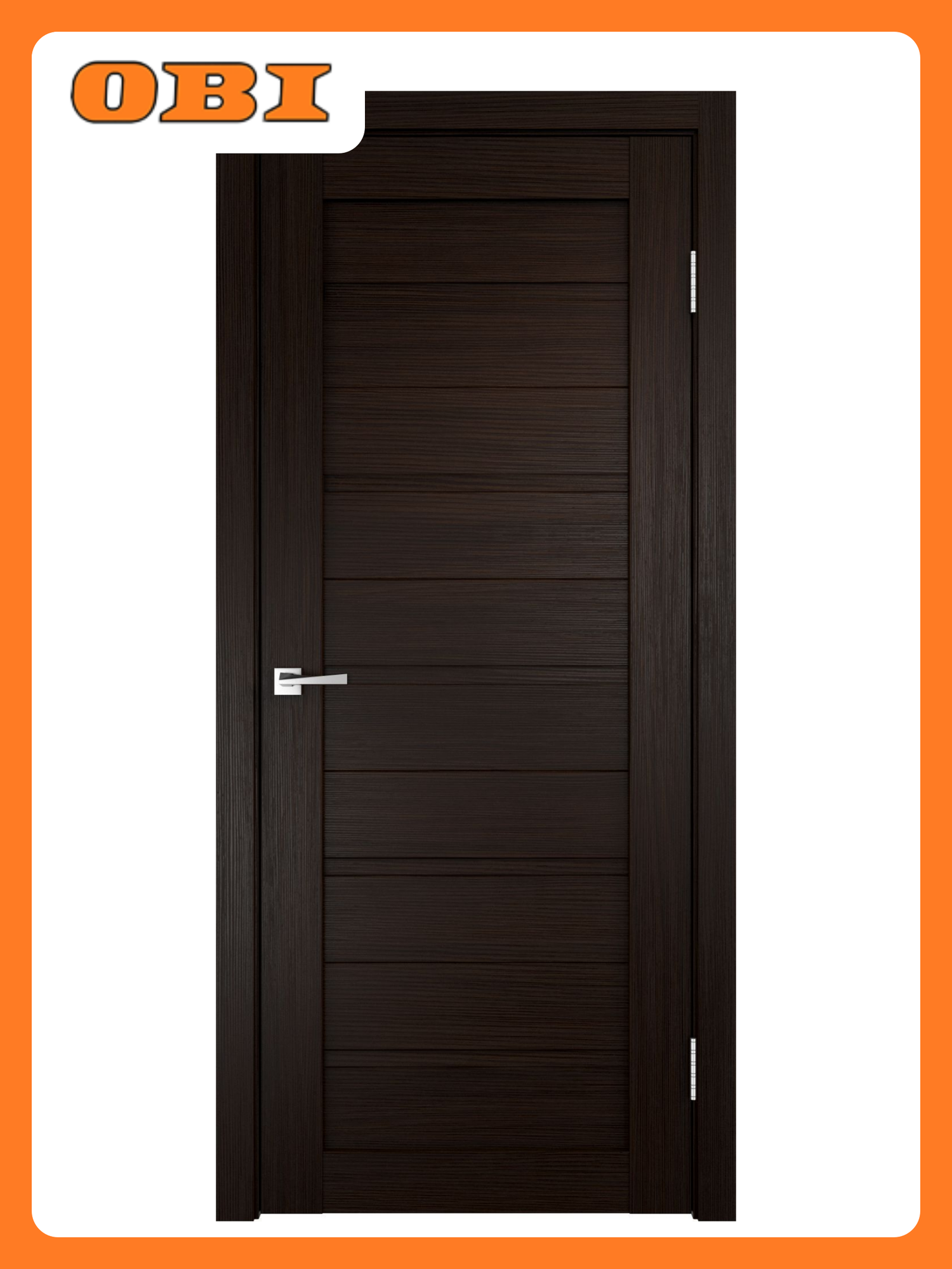 Межкомнатная дверь VellDoris экошпон/ПВХ глухая распашная 80x200 см