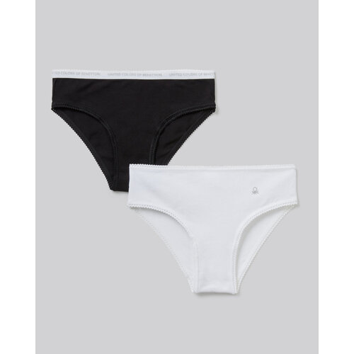 фото Трусы united colors of benetton, 2 шт., размер el, белый, черный