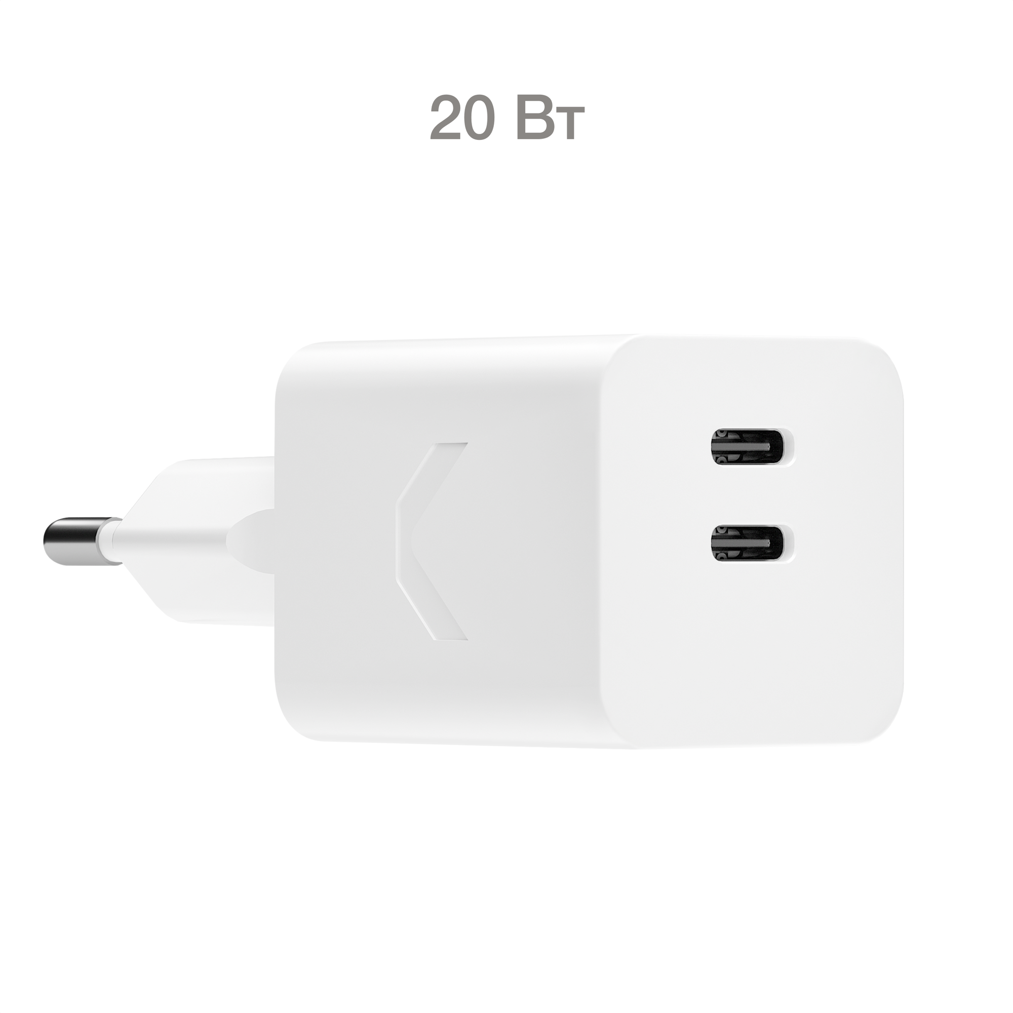 Сетевое зарядное устройство COMMO Compact Charger Dual USB-C 20 Вт