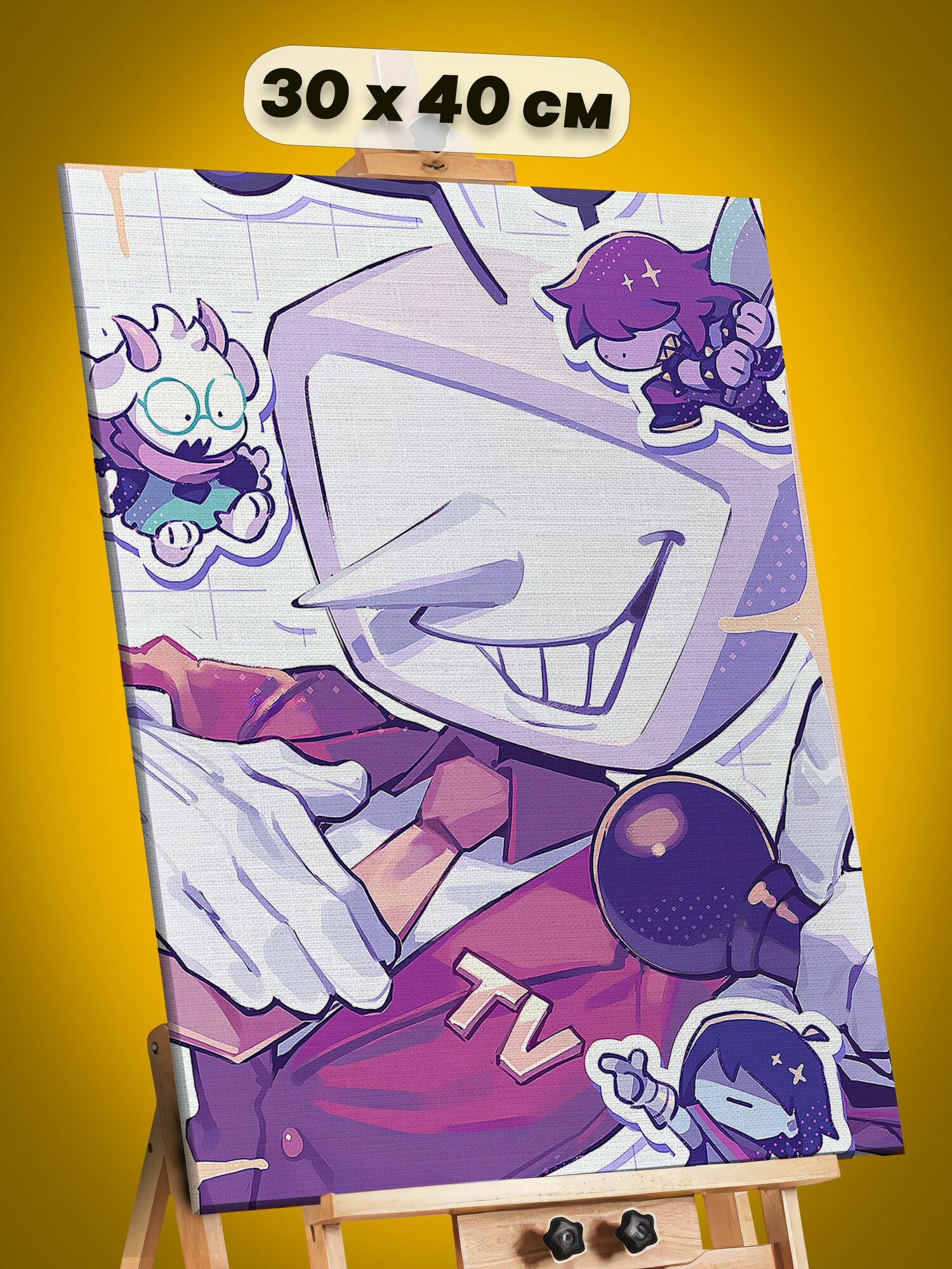 Картина на стену интерьерная на холсте с подрамником 30х40 Deltarune Игра