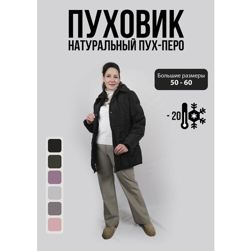 фото Пуховик, размер 6xl, черный нет бренда