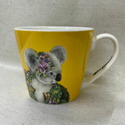 Кружка фарфоровая подарочная 370 мл для чая и кофе Живая природа Коала