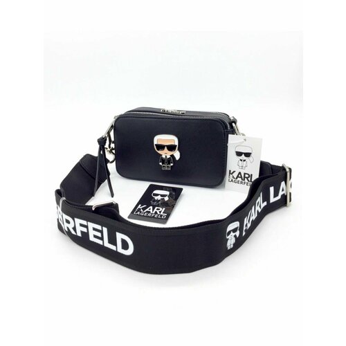 фото Сумка кросс-боди , фактура гладкая, черный без бренда