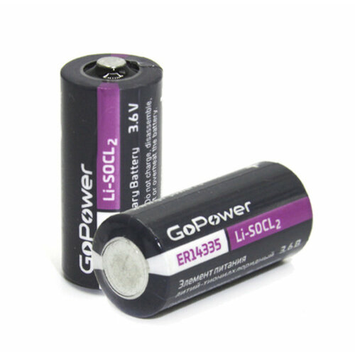 Батарейка GoPower ER14335 2/3AA PC1 Li-SOCl2 3.6V 2 шт