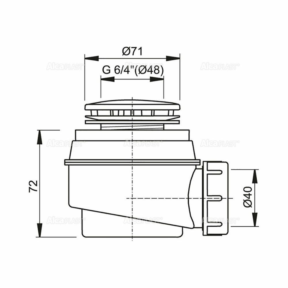 Сифон для душевого поддона Alcaplast - фото №10