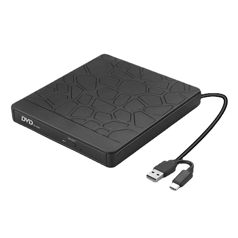 Внешний дисковод, оптический привод USB 3.0, Type C на CD / DVD / 2*USB / Micro USB / SD разъем / TF slot - черный CD-rom DVD ром CD ром