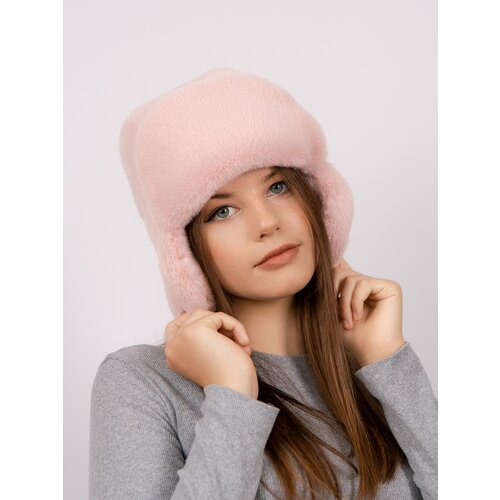 фото Шапка ушанка , размер 55-56-57, розовый нет бренда