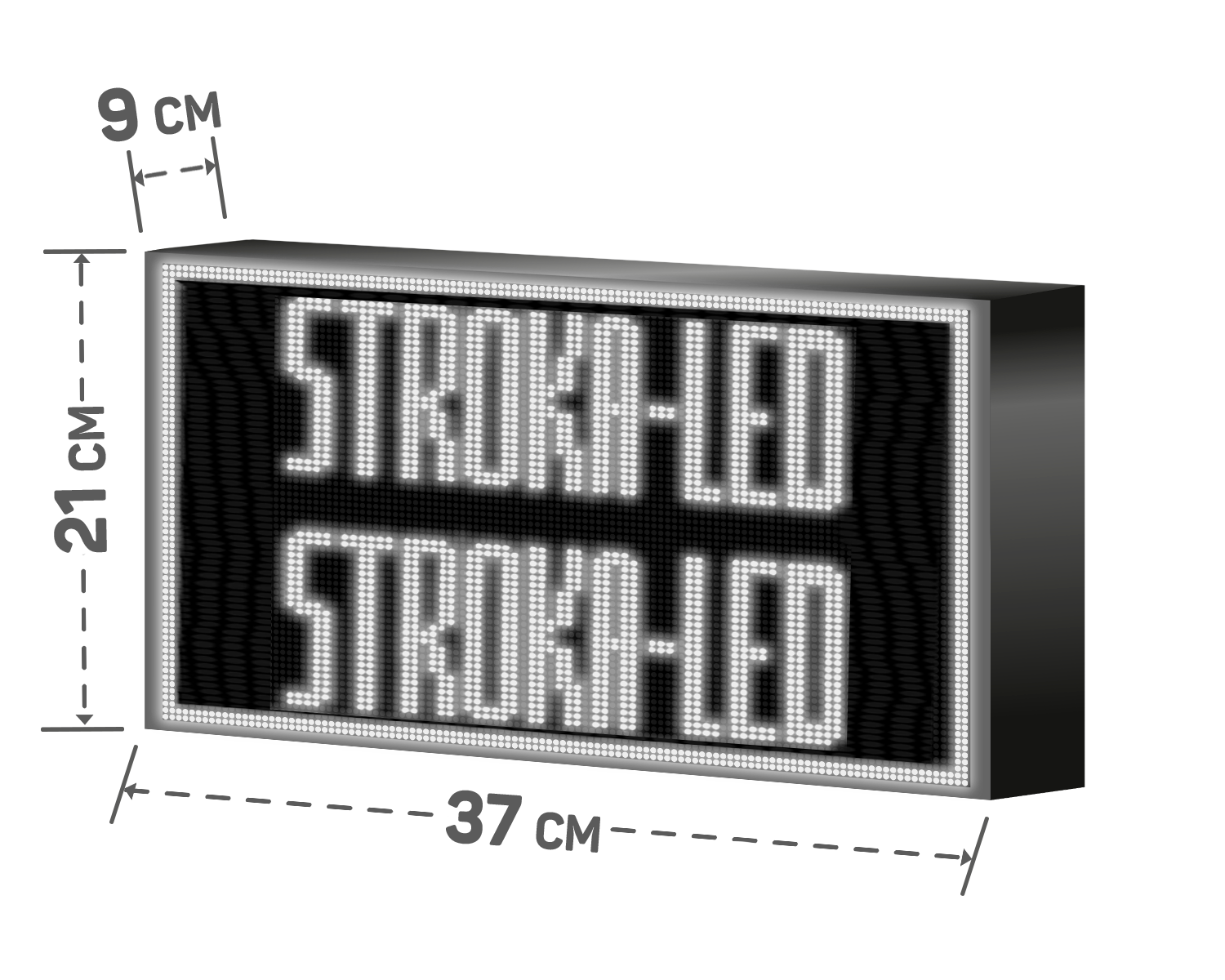 Бегущая строка/ Led /рекламная вывеска/ панель/37х21см