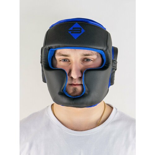 фото Шлем boybo атака тренировочный, bh80, найлекс, черно-синий (l/xl)