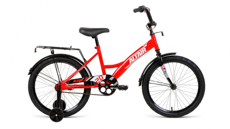 Велосипед ALTAIR KIDS 20 (20" 1 ск. рост. 13") 2022, красный/серебристый, IBK22AL20043