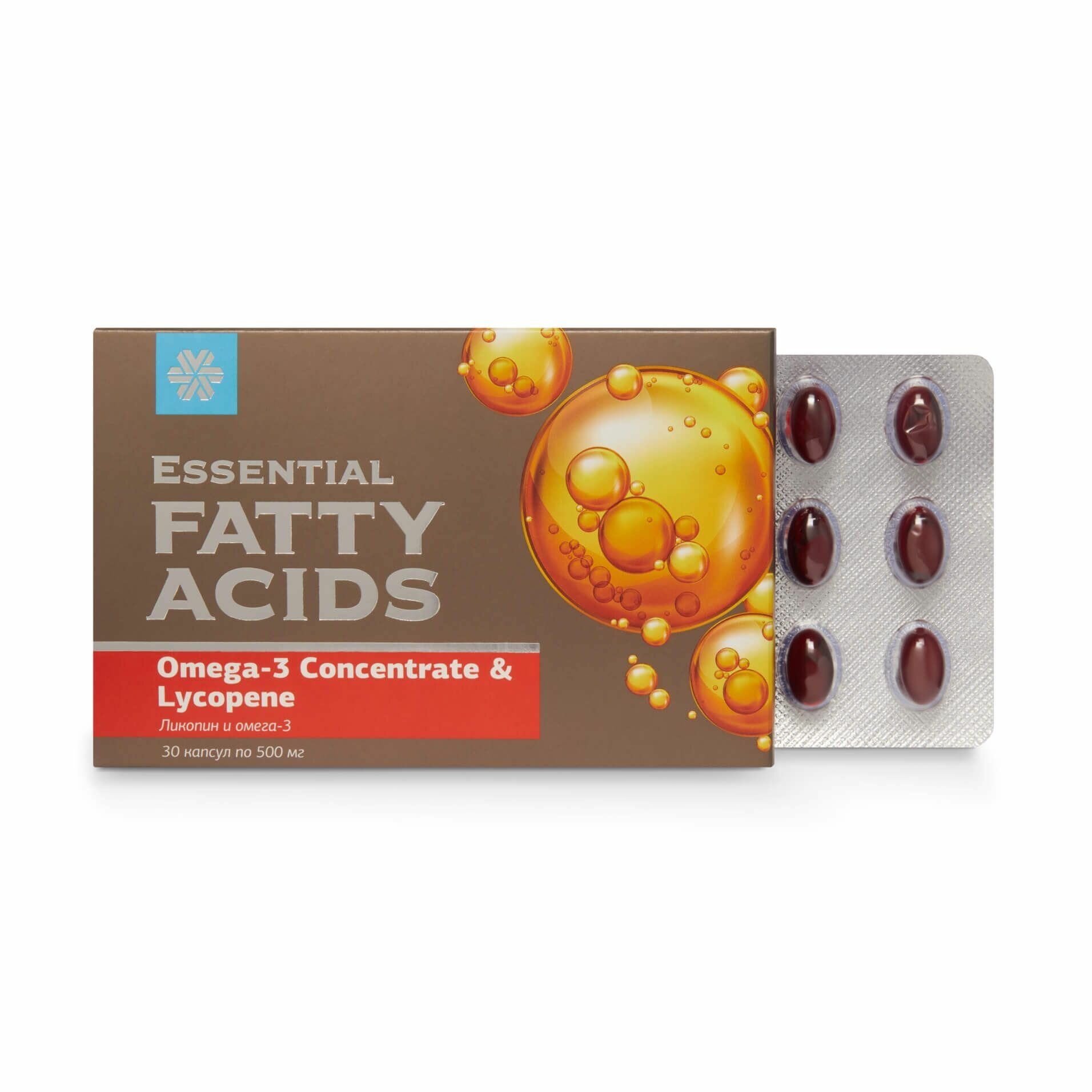Ликопин и омега-3 Essential Fatty Acids, защита сердца и сосудов, Сибирское здоровье, 30 капсул