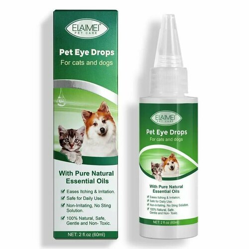 Капли для мытья глаз животных капли глазные для собак кошек и кроликов барс 10мл