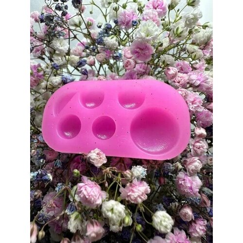 Палитра для жидкого и гелевого клея для ламинирования ресниц ярко-розовая с блестками