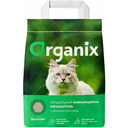 ORGANIX наполнитель комкующийся для туалета кошек с ароматом алоэ вера (16 кг)