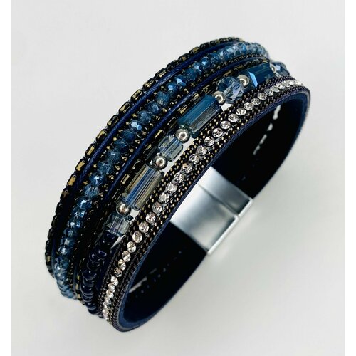 фото Браслет, искусственный камень, 1 шт., синий acfox