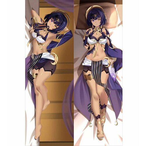 Наволочка Дакимакура Кандакия Genshin Impact Dakimakura Candace 150х50 см Бязь (хлопок 100%)