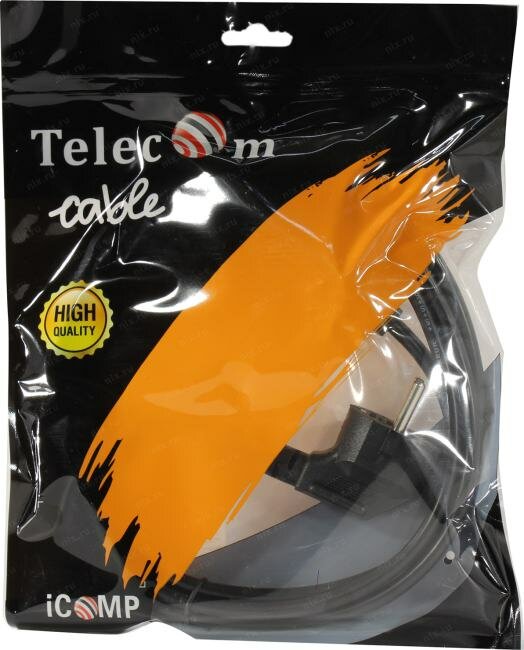 Кабель питания Telecom "Schuko" (евровилка) (угол) - IEC-320-C13 <VDE> 3G*0,5mm2, 1 - фото №4