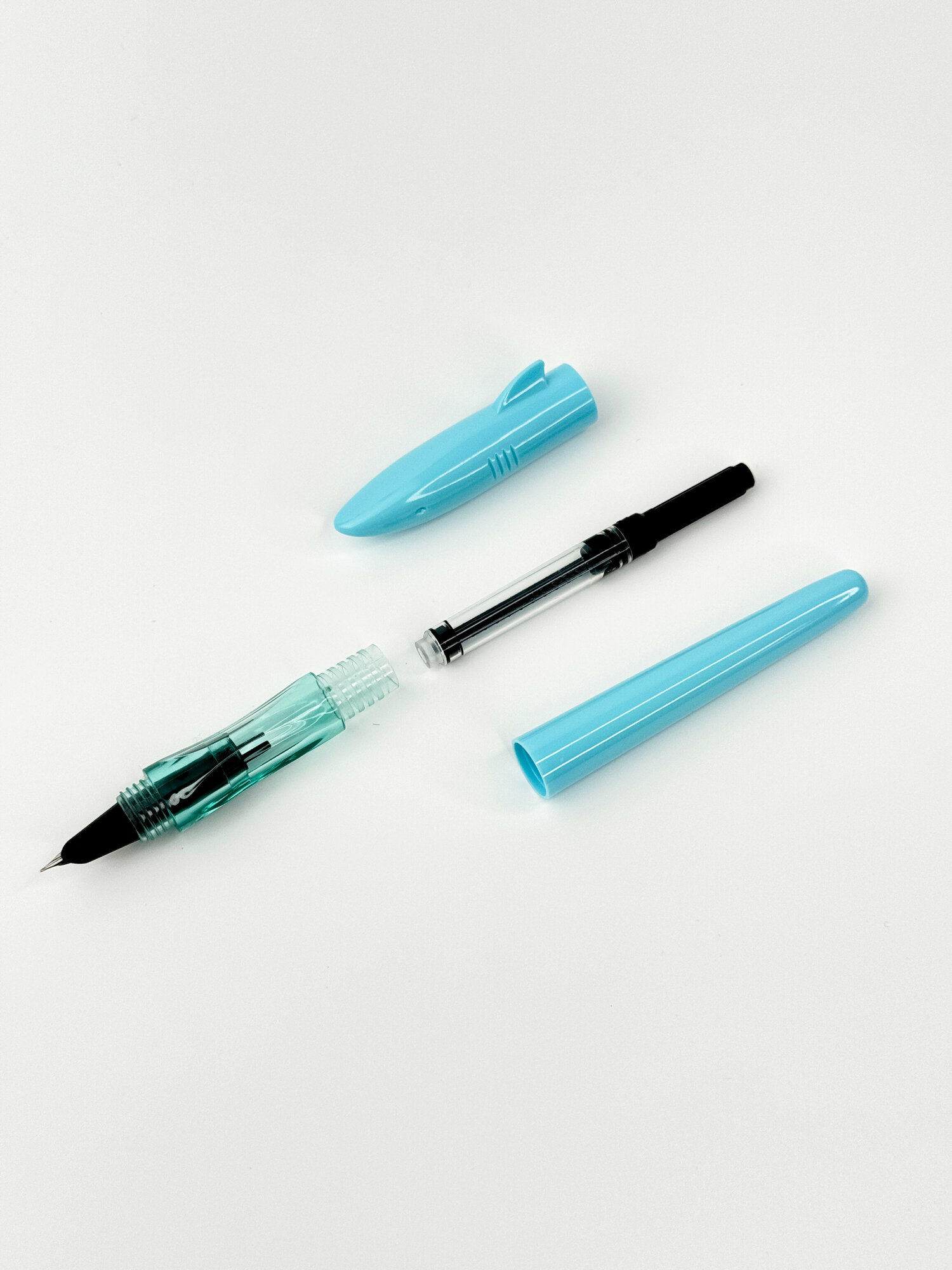 Перьевая ручка Jinhao Shark, голубой, EF — фото 1