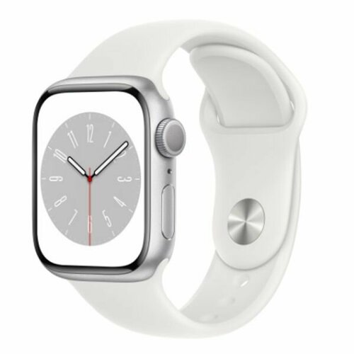 Apple Watch S8 45mm Silver Aluminum Case Silver Sport Band 4349000₽