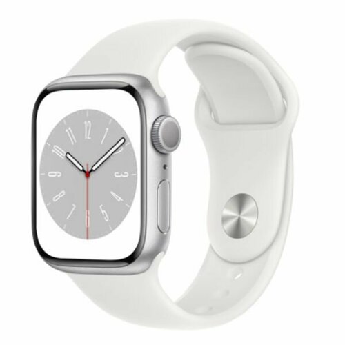 Apple Watch S8 45mm Silver Aluminum Case / Silver Sport Band