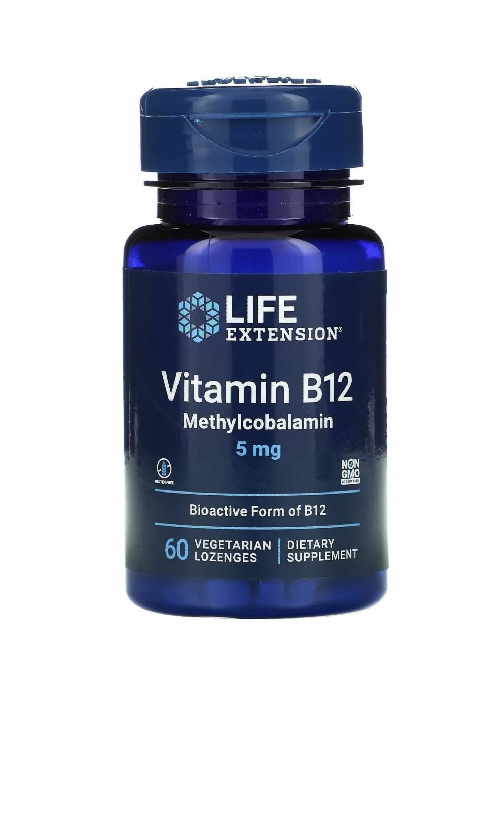 Метилкобаламин Витамин B-12 LIFE EXTENSION Methylcobalamin Vitamin B-12 5 mg 60 пастилок