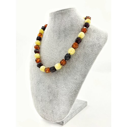 Бусы AMBER Land, длина 45 см, бордовый, коричневый