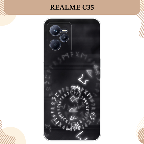 Силиконовый чехол Руны на Realme C35 / Реалми С35 силиконовый чехол влюбленная пара небо на realme c35 реалми с35