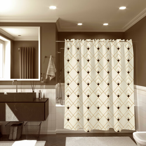 Штора для ванной 180х180 водонепроницаемая MySpace 1310₽