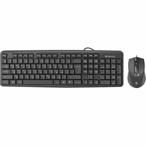 комплект 4 штук набор клавиатура мышь defender dakota c 270 ru черный Набор проводной/ клавиатура+мышь черная