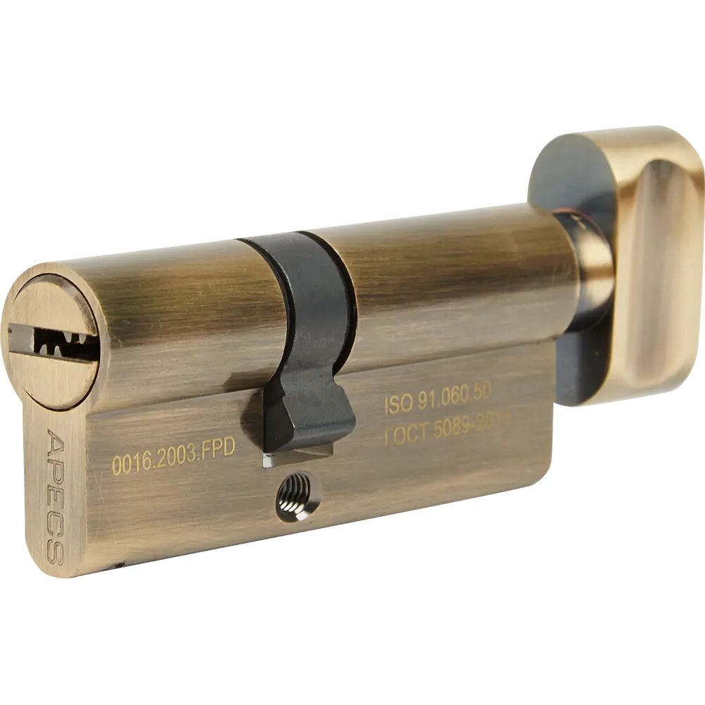 Цилиндровые механизмы Apecs Pro LM-70(30/40C)-C-AB 70 мм ключ/вертушка цвет бронза