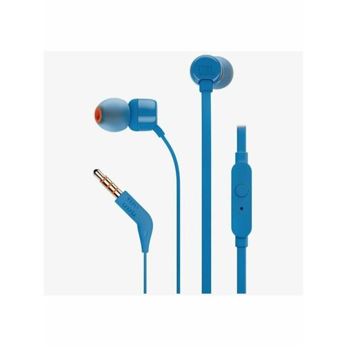 Наушники вкладыши проводные JBL TUNE 110 BLUE