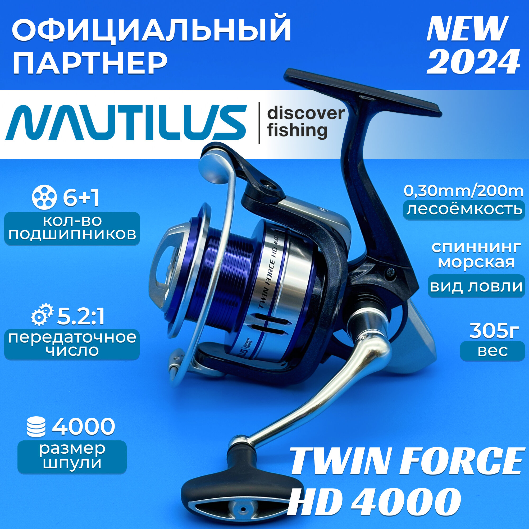 Катушка Nautilus Twin Force HD 4000